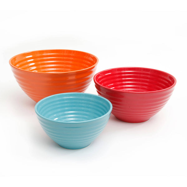 Flea Market 3-Piece Ceramic Tableware Bowl Set