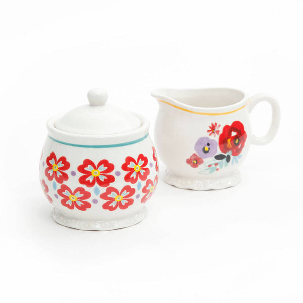 Flea Market Sugar & Creamer with Salt & Pepper Shaker Set